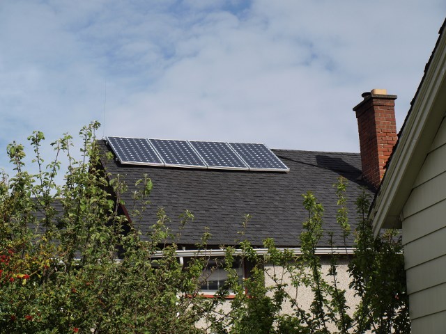 solar home showing panels